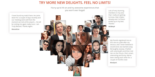 Capture d'écran des success stories de BeNaughty