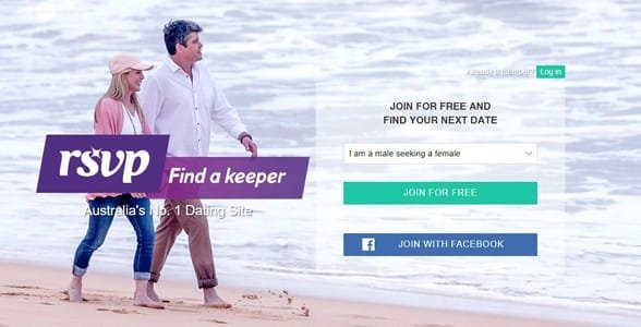 Screenshot van RSVP.com.au