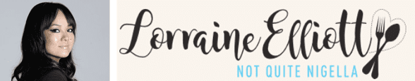 Lorraine Elliotts Kopfschuss und das Not Quite Nigella-Logo