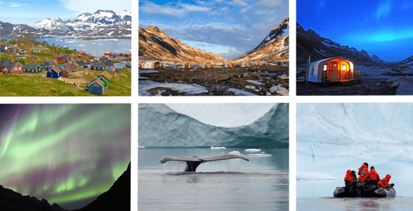Collage de photos de Natural Habitat Adventures Découvrez les voyages au Groenland