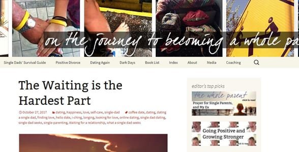 Screenshot della homepage di Whole Parent Book