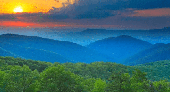 Foto delle Blue Ridge Mountains