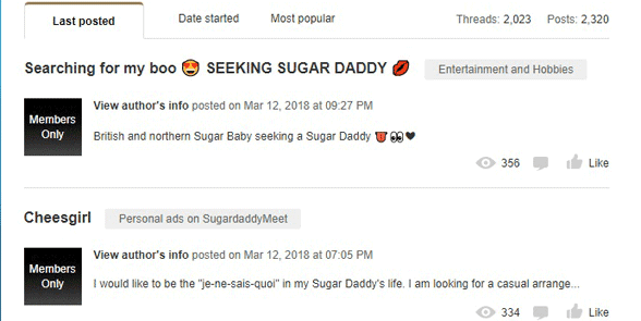 Screenshot des AgelessHookup-Forums