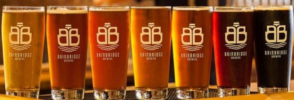 Fotografie piv v Bainbridge Brewing