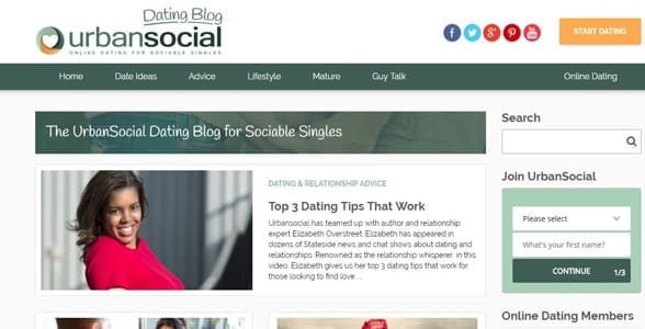 UrbanSocial blogunun ekran görüntüsü