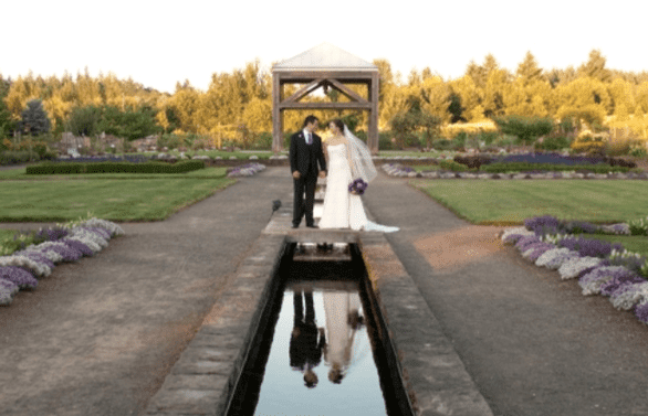 Photo de mariage à l'Oregon Garden