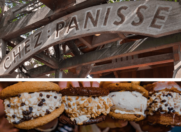 Chez Panisse tabelası ve CREAM sandviçlerinden oluşan kolaj