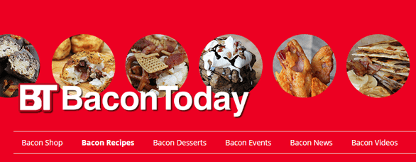 Screenshot der Bacon Today-Website