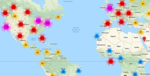 Photo d'une carte des membres de VeggieConnect.com