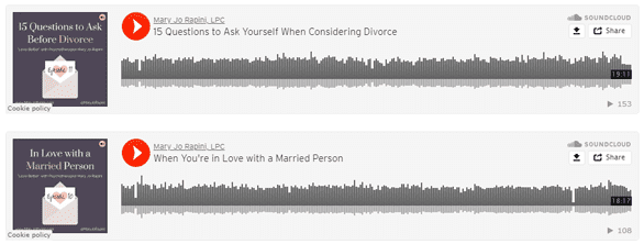 Screenshot von Mary Jo Rapini-Podcasts