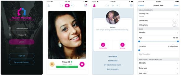 Captures d'écran de MuslimMarriage sur les appareils mobiles