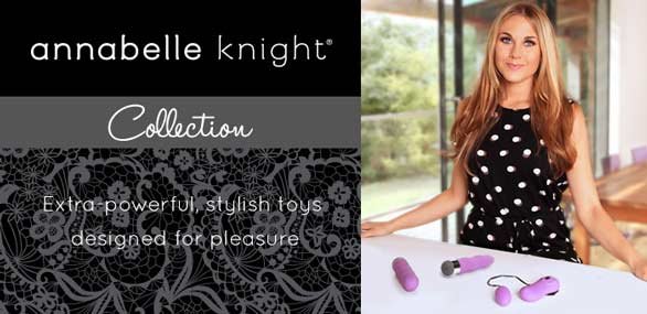 Banner voor de seksspeeltjescollectie van Annabelle Knight