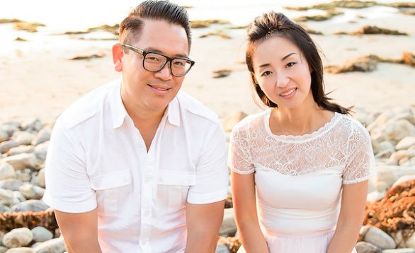 Foto der M8-Mitbegründer Stephen Liu und seiner Frau Linda Kim