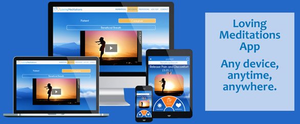 Screenshot der App „Loving Meditations“