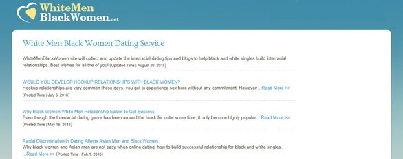 Screenshot des WhiteMenBlackWomen.net-Blogs