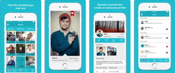 Screenshots der mobilen App Only Lads