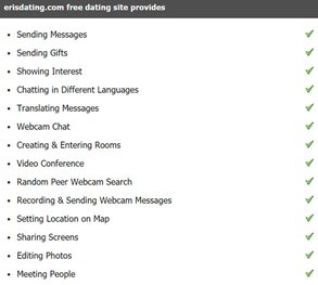 Capture d'écran de ce que propose ErisDating.com 