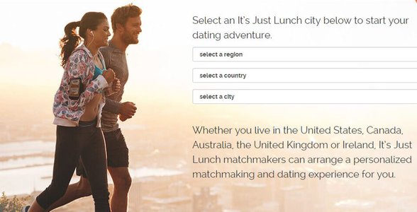 Screenshot von der Website von It's Just Lunch