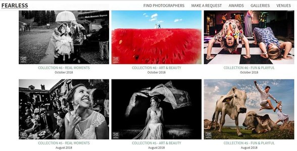 Capture d'écran des lauréats du prix Fearless Photographers en 2018