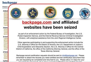 Capture d'écran de Backpage.com