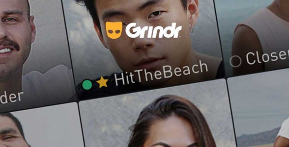 Capture d'écran de la page d'accueil de Grindr