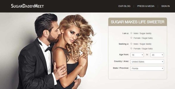 Captura de pantalla de SugarDaddyMeet.com