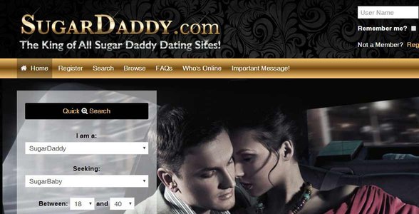 Captura de pantalla de SugarDaddy.com