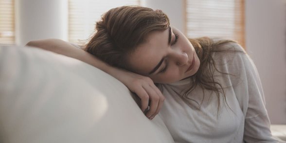 Foto van een vermoeide vrouw