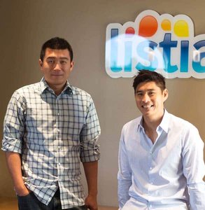 Listia Kurucu Ortakları Gee Chuang ve James Fong'un fotoğrafı