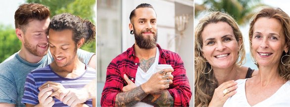 Collage mit Fotos von der Website des Gay Therapy Centers