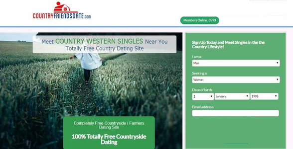 Screenshot von CountryFriendsDate.com