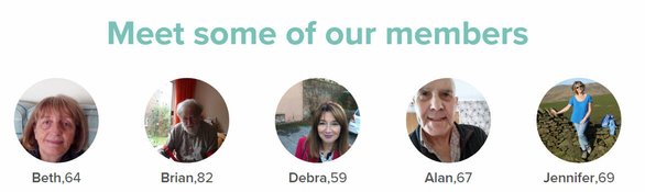Capture d'écran de Dating Over 50s membres