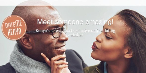 Capture d'écran de la page d'accueil de DateMeKenya