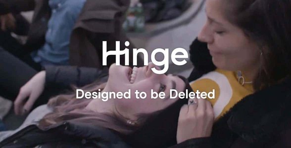 Capture d'écran de la page d'accueil de Hinge