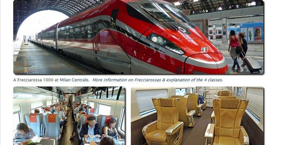 Photo d'un train Frecciarossa à Milan