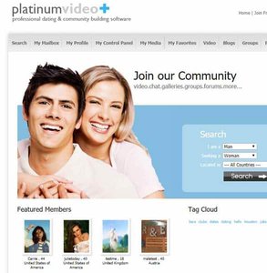Screenshot van een iDateMedia-datingsitesjabloon