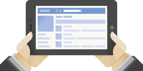 Gráfico de Facebook en una tableta