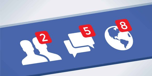 Grafica delle notifiche di Facebook