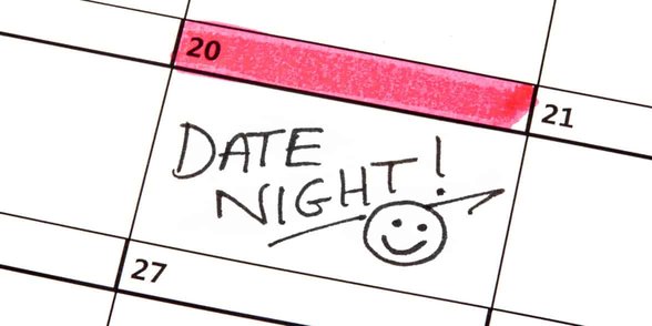 Foto des Datums Nacht auf einem Kalender