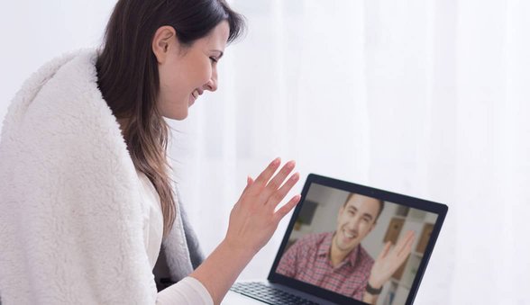 Foto de pareja en Skype