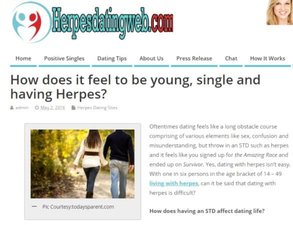 Capture d'écran du blog HerpesDatingWeb