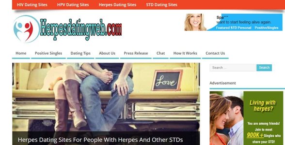 Capture d'écran de HerpesDatingWeb.com