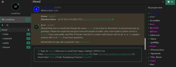 Screenshot von LewdChat