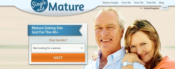 Schermata di SingleAndMature.com