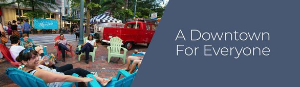 Screenshot des Website-Banners von Downtown Memphis