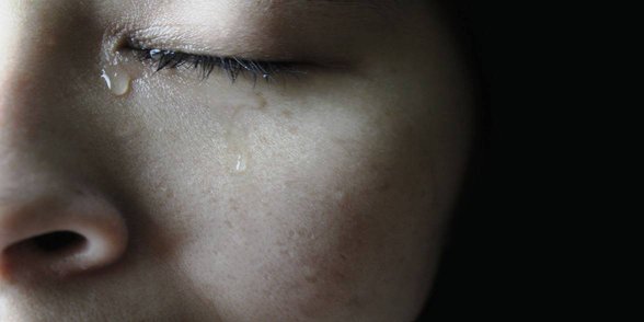 Foto van huilende vrouw